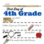 First Day Of School Sign Free Printable 4Th Grade   Any Tots   First Day Of Fourth Grade Free Printable