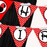 Flag Banner Girl Minnie Mouse Red Birthdaysticktoyourstory   Free Printable Mickey Mouse Birthday Banner