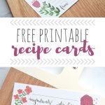 Floral Printable Recipe Cards | Printables | Printable Recipe Cards   Free Printable Photo Cards 4X6