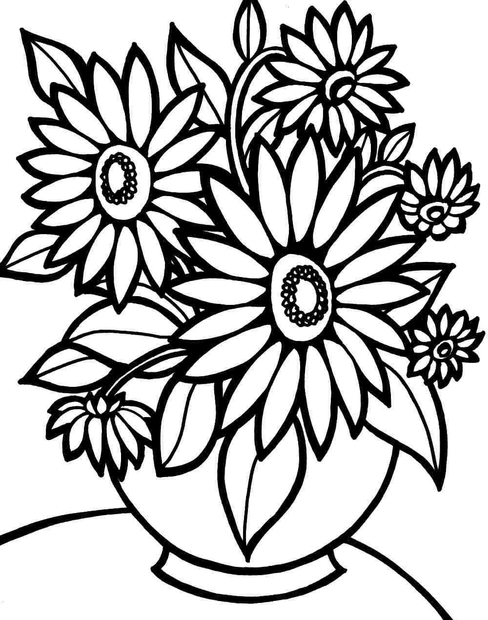 Flower Coloring Pages | Free Download Best Flower Coloring Pages On - Free Printable Flower Coloring Pages For Adults