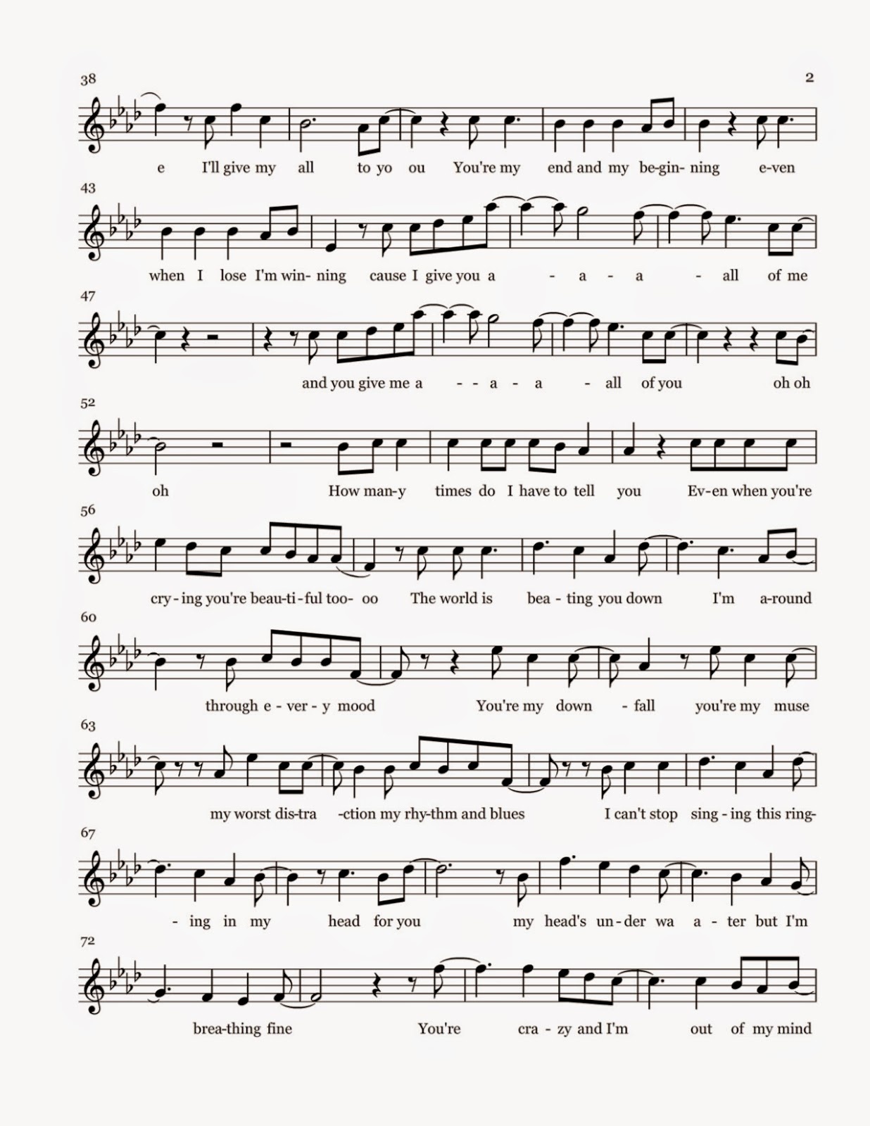 Flute Sheet Music: All Of Me - Sheet Music - Dynamite Piano Sheet Music Free Printable
