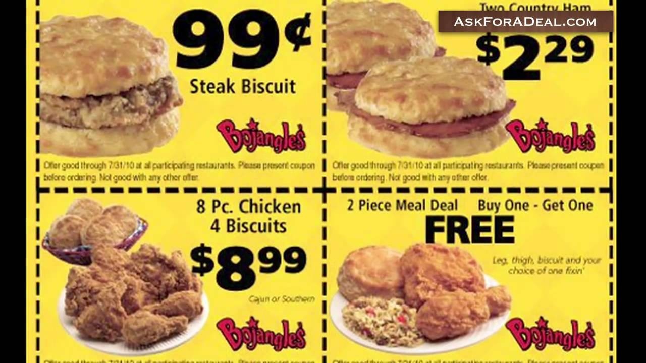 Food Coupons Free Bojangles Printable Coupons Free - Youtube - Free Printable Coupons For Bojangles