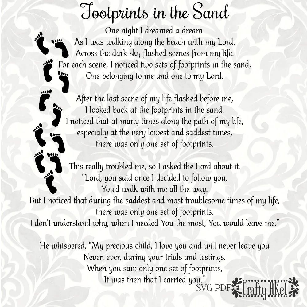 Footprints In The Sand Printable Free Free Printable