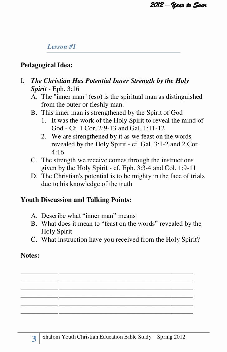 Free Printable Sunday School Lessons For Youth Free Printable