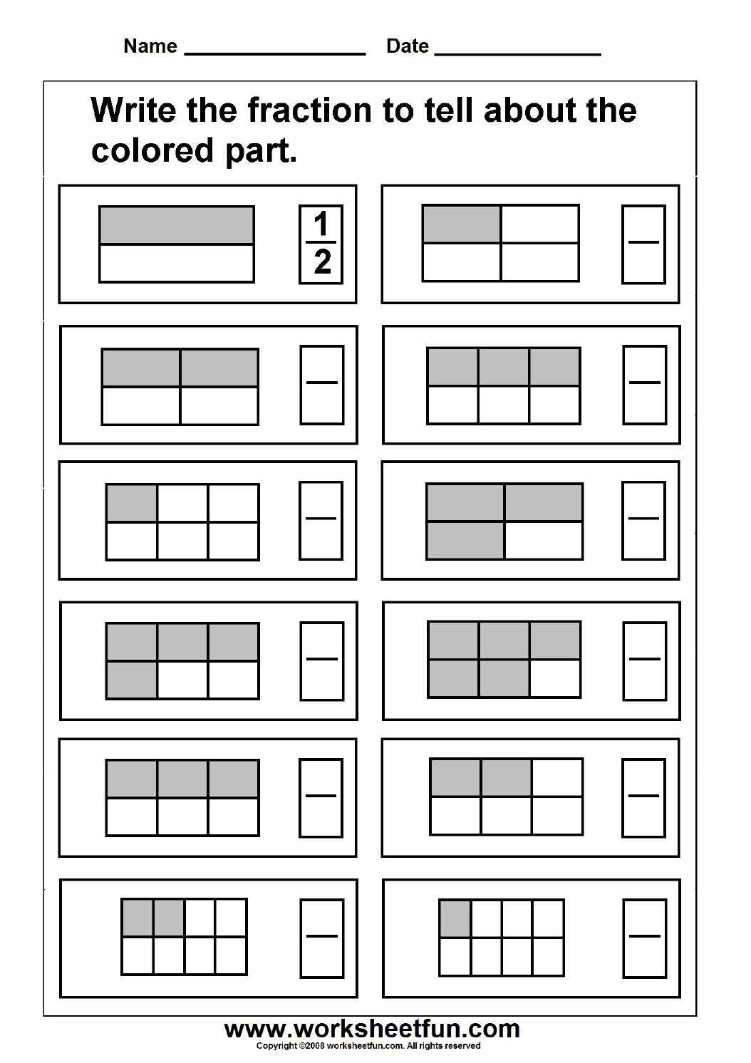 Fraction Model / Free Printable Worksheets – Worksheetfun - Free Printable Fraction Worksheets