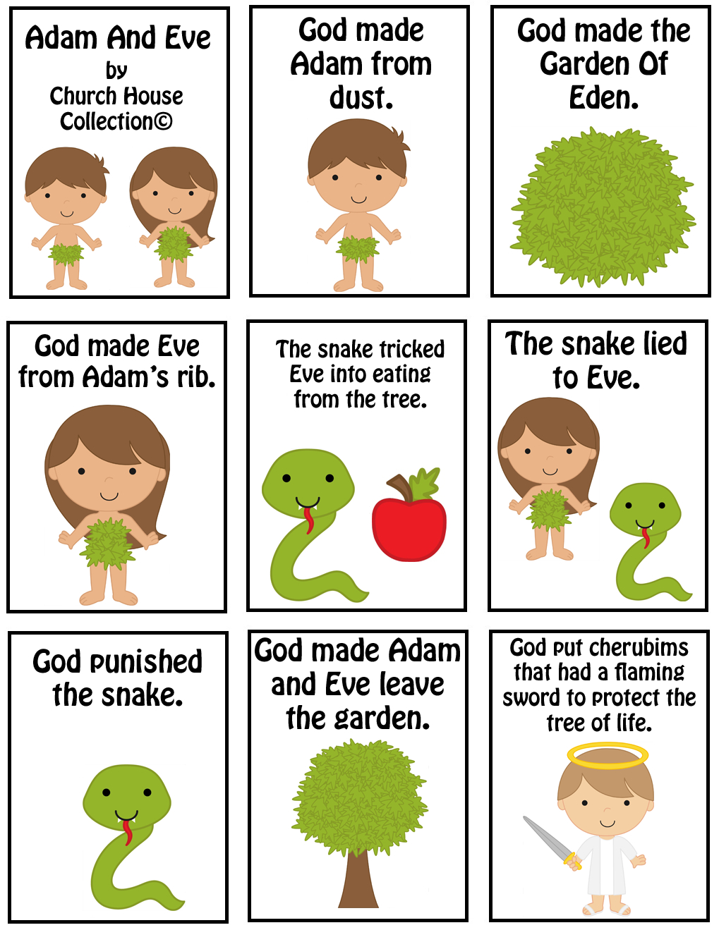 Free Adam And Eve Mini Booklet Printable For Kids In Sunday School - Free Printable Children&amp;amp;#039;s Church Curriculum