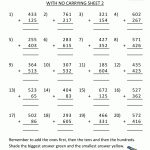 Free Addition Printable Worksheets | Printable Math Sheets Column   Free Printable Addition And Subtraction Worksheets