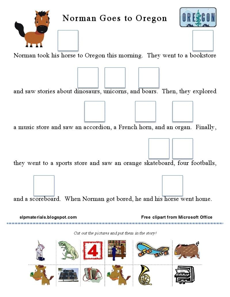 Free Articulation Story Activity: Vocalic /r/ (&amp;quot;or&amp;quot; Sound)! | Speech - Free Printable Vocalic R Worksheets