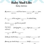 Free Baby Mad Libs Game   Baby Advice   Baby Shower Ideas   Themes   Free Printable Baby Shower Games For Twins