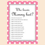 Free Baby Shower Game   Who Knows Mommy Best | Baby Shower Craft   Free Printable Baby Shower Games Who Knows Mommy The Best