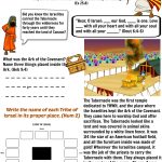 Free Bible Worksheet   The Tabernacle | Moses | Sabbath School   Free Printable Pictures Of The Tabernacle