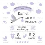 Free Birth Stats Board Svg, Png, Eps & Dxf| Free Svg & Png   Free Printable Baby Birth Announcement Cards