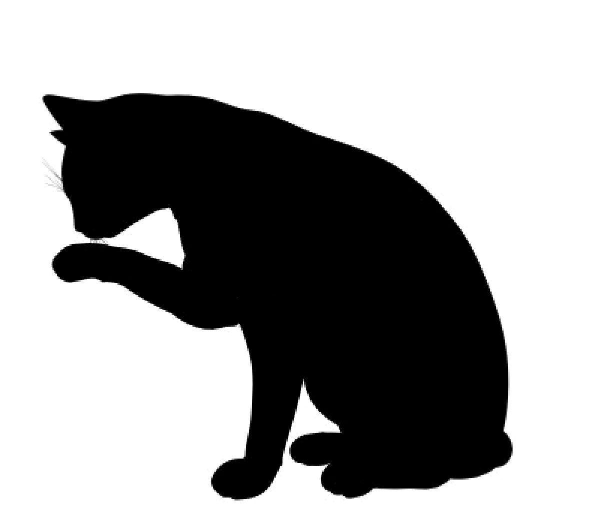 Cat Stretching Silhouette Free Clipart Design Download Tattoos