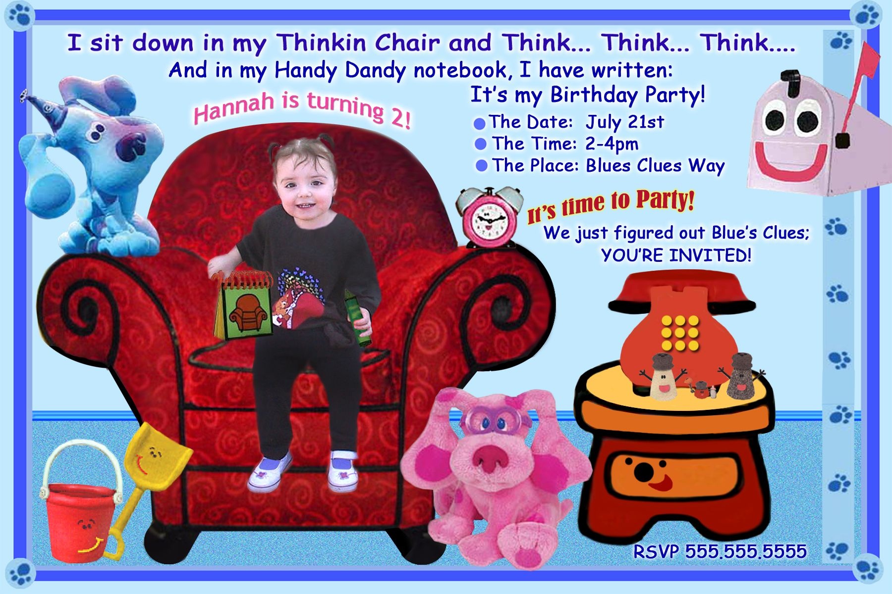 Blue s Clues Invitations Free Printable Free Printable