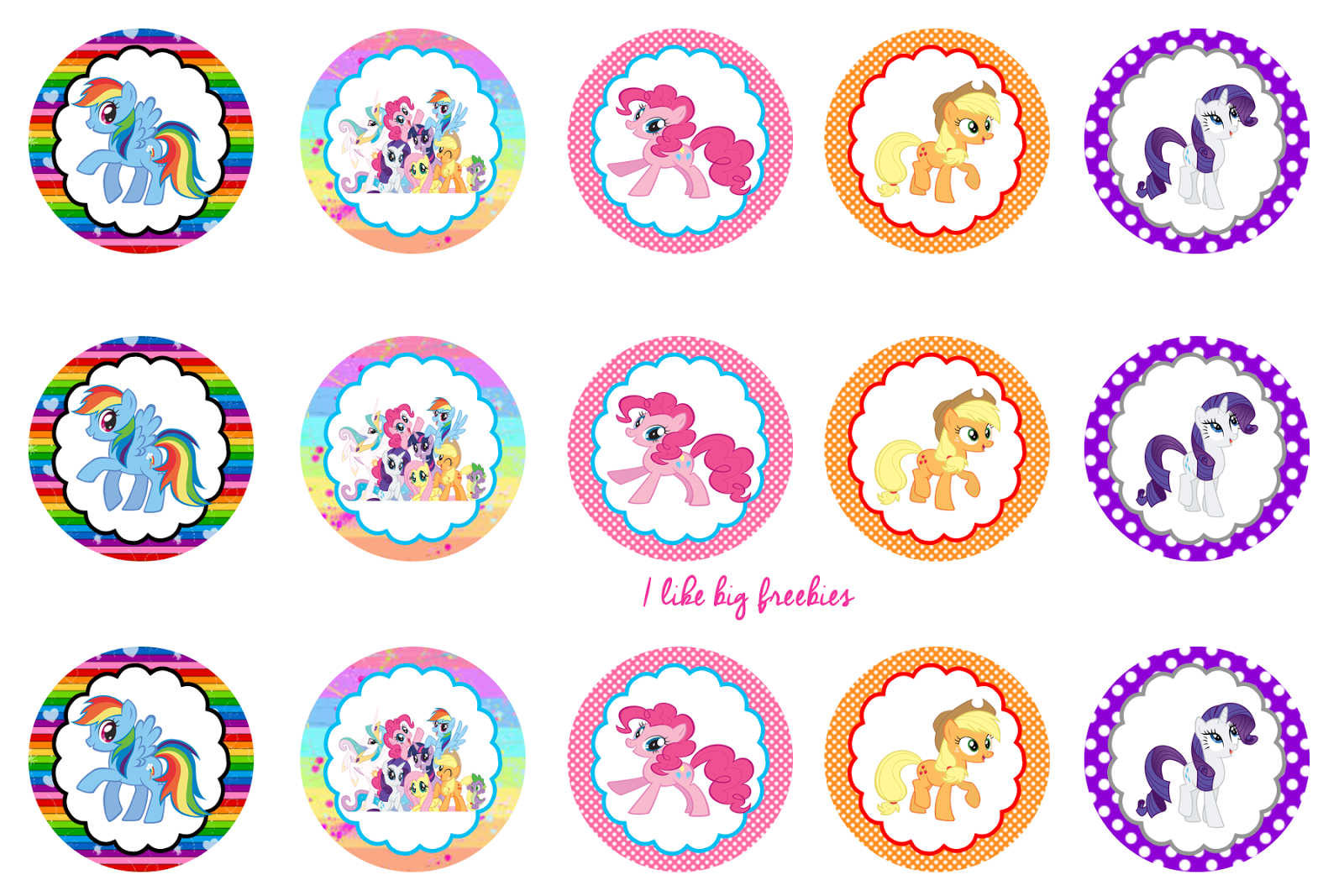 Free Bottle Cap Printables | My Little Pony Cupcake Ideas My Little - Free Printable My Little Pony Cupcake Toppers