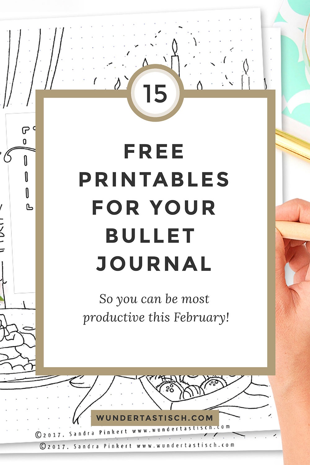 Free Bullet Journal Printables February 2017 - Wundertastisch - Free Printable Bullet Journal Pages