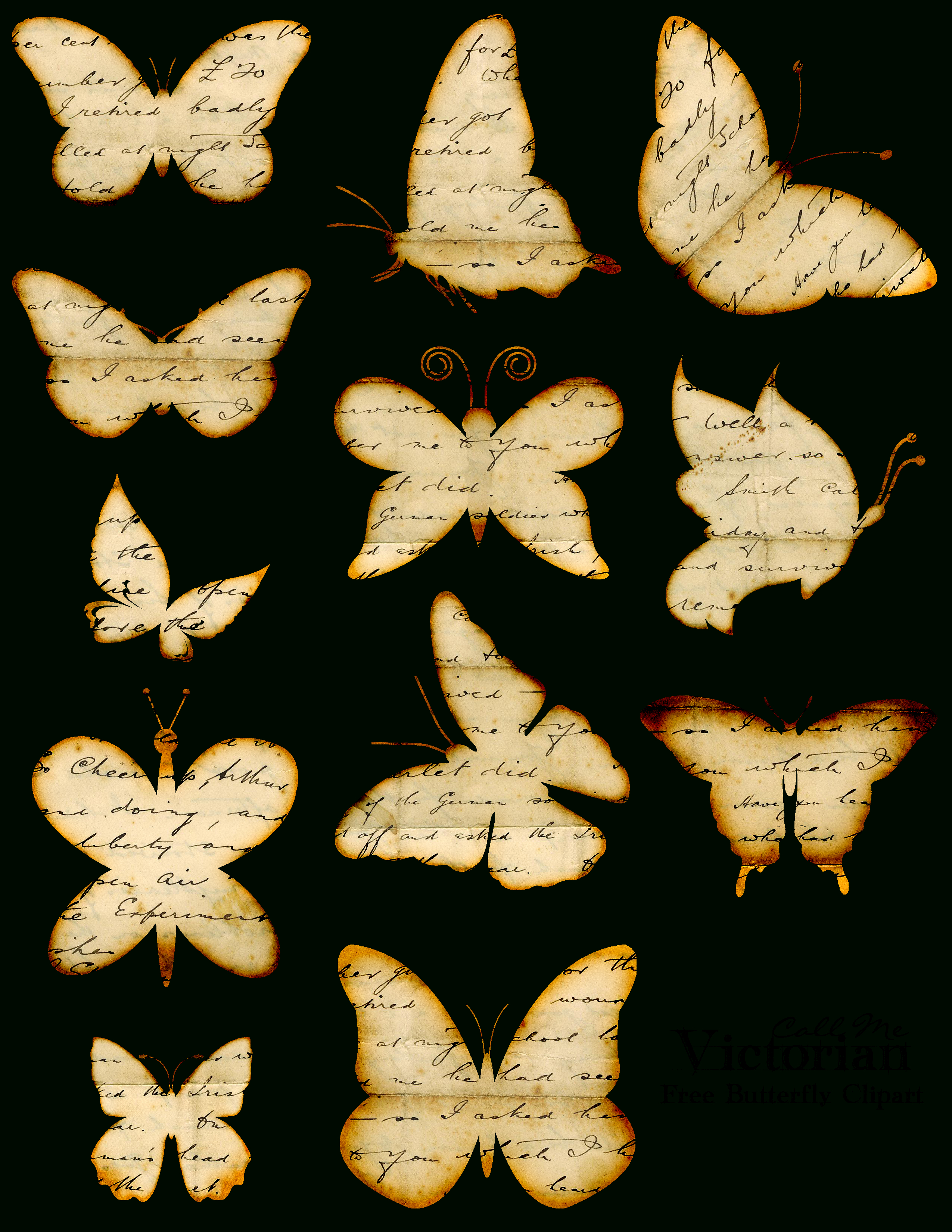 Free-Butterfly-Clipart | Printables | Butterfly Clip Art, Diy - Free Printable Butterfly Clipart