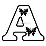 Free Butterfly Stencils To Print | Print A Letter Stencil | A   Free Printable Alphabet Stencils To Cut Out