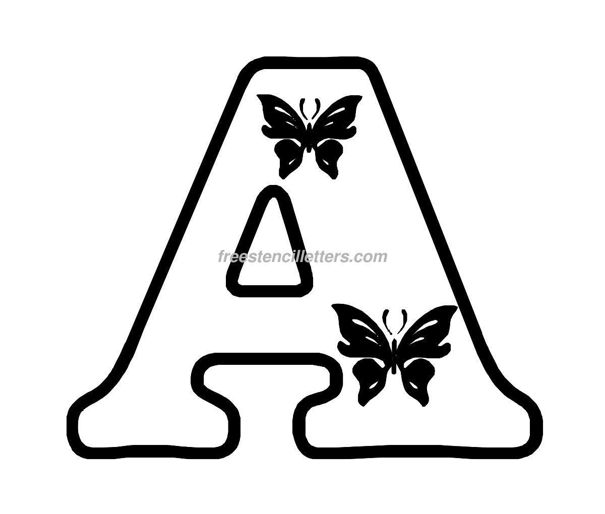 Free Butterfly Stencils To Print | Print A Letter Stencil | A - Free Printable Alphabet Stencils To Cut Out