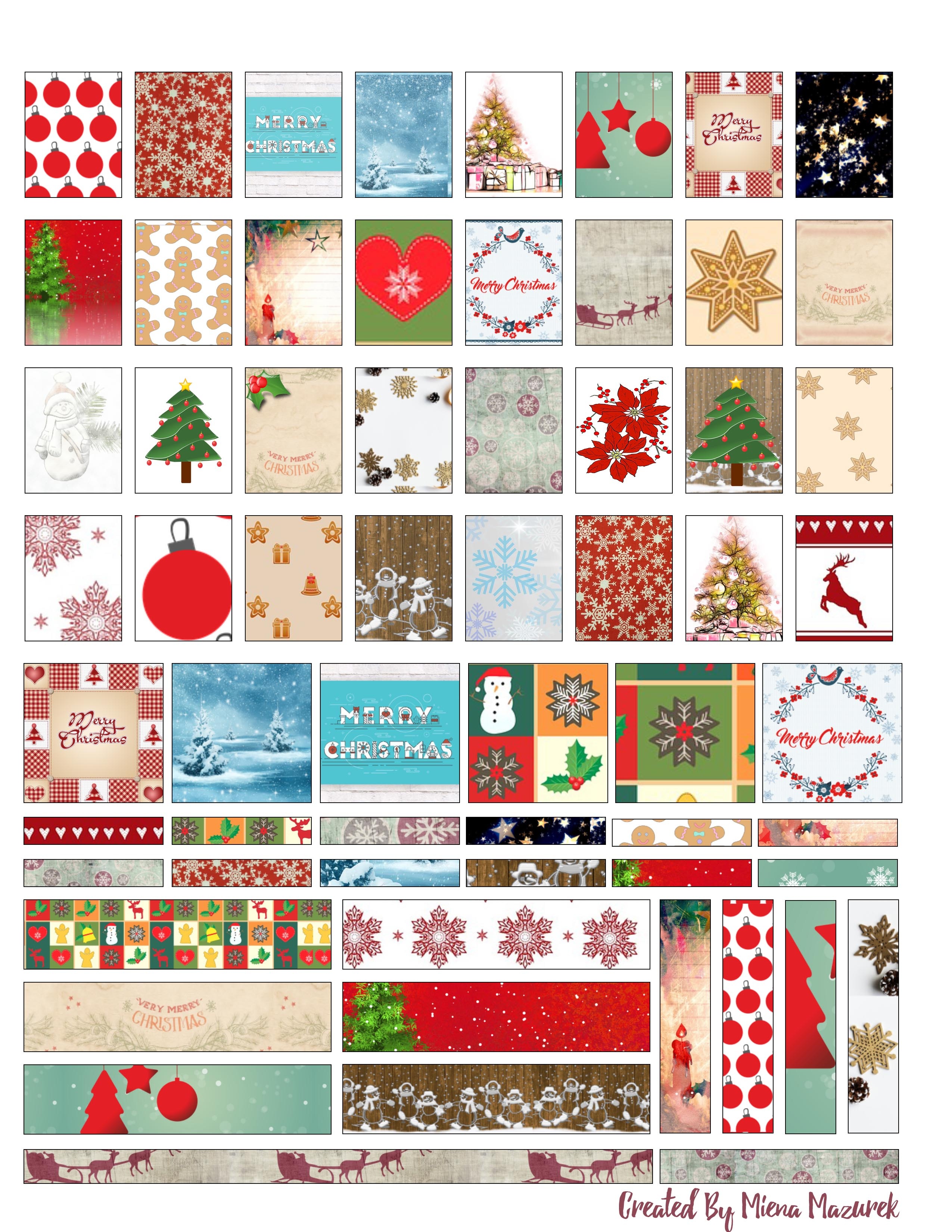 Free Christmas And Winter Mini Panner Stickers Printable - Free Printable Holiday Stickers