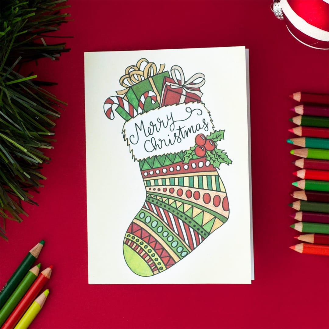Free Christmas Coloring Card - Sarah Renae Clark - Coloring Book - Create Your Own Free Printable Christmas Cards