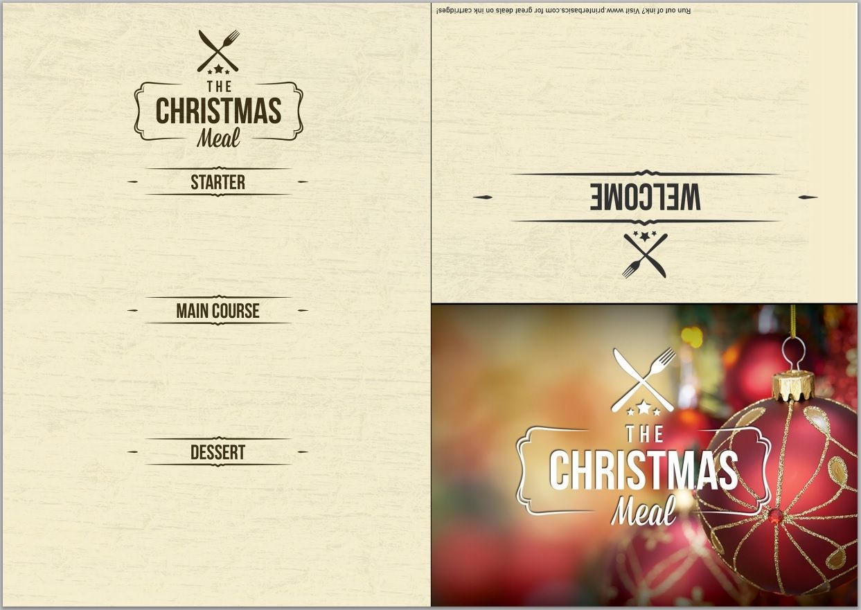 Free Christmas Dinner Menu Template - Tutlin.psstech.co - Christmas Menu Printable Template Free