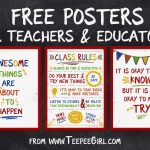 Free Classroom Posters   Teepee Girl   Free Printable Posters For Teachers