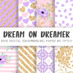 Free Digital Paper-Dream On Dream Lavender Collection | Best Free – Free Online Digital Scrapbooking Printable