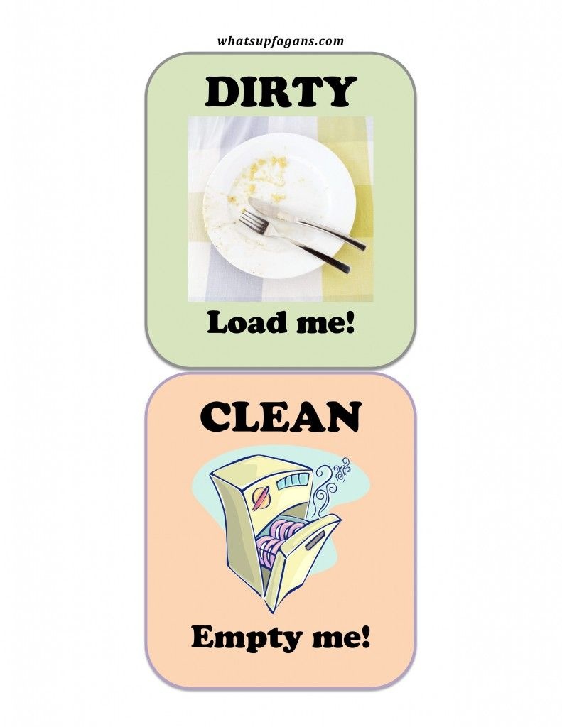 Free Dishwasher Clean Dirty Sign Printable | Thrifty Thursday @ Lwsl - Free Printable Clean Dirty Dishwasher Sign