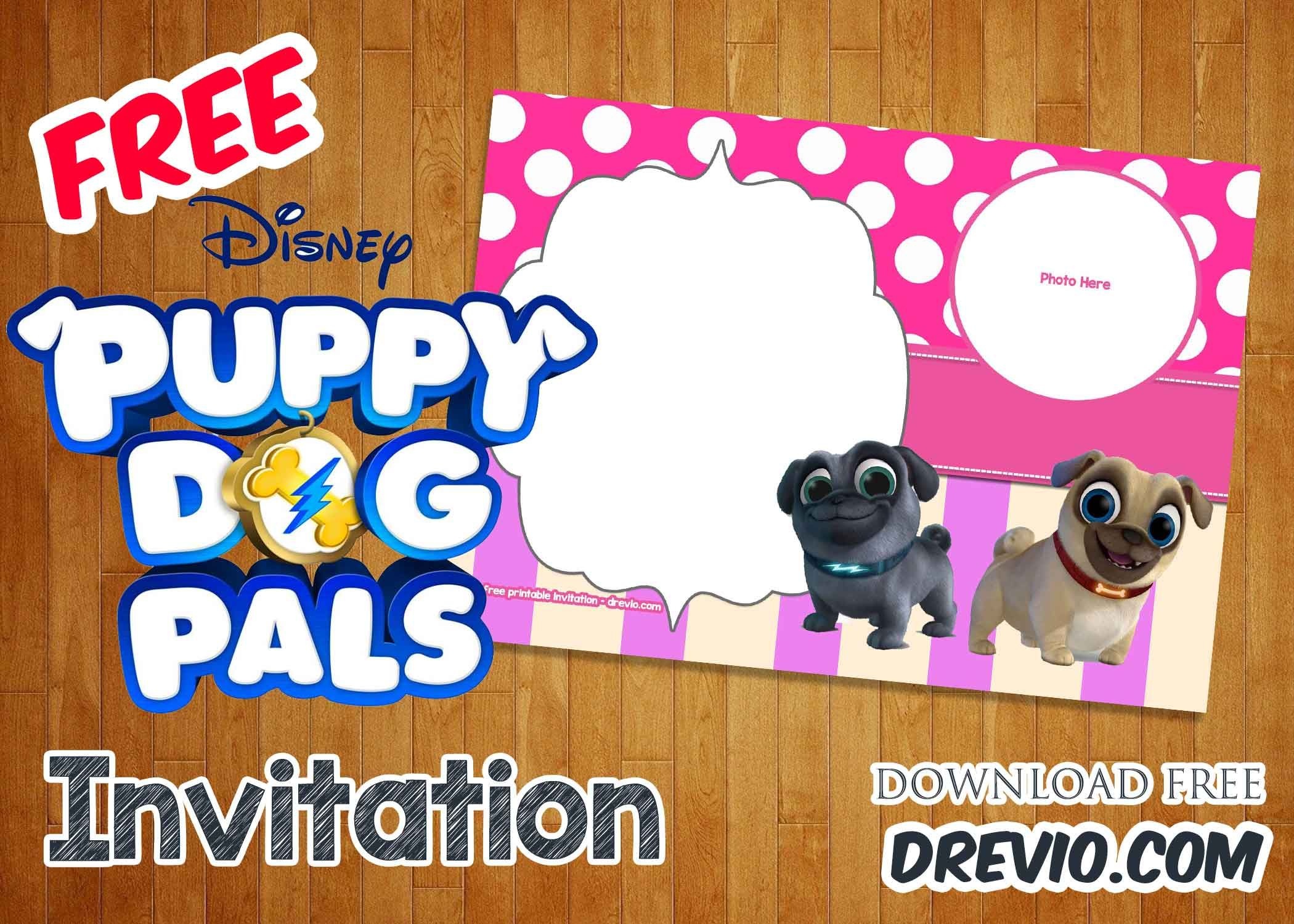 Free Disney Puppy Dog Pals Invitation Templates | Free Printable - Free Printable Puppy Dog Birthday Invitations