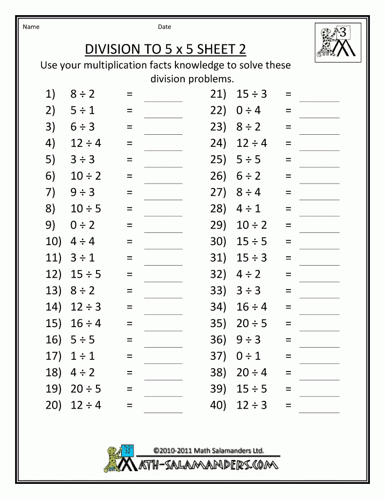Free-Division-Worksheets-Division-Tables-To-5X5-2.gif 790×1,022 - Free Printable Division Worksheets