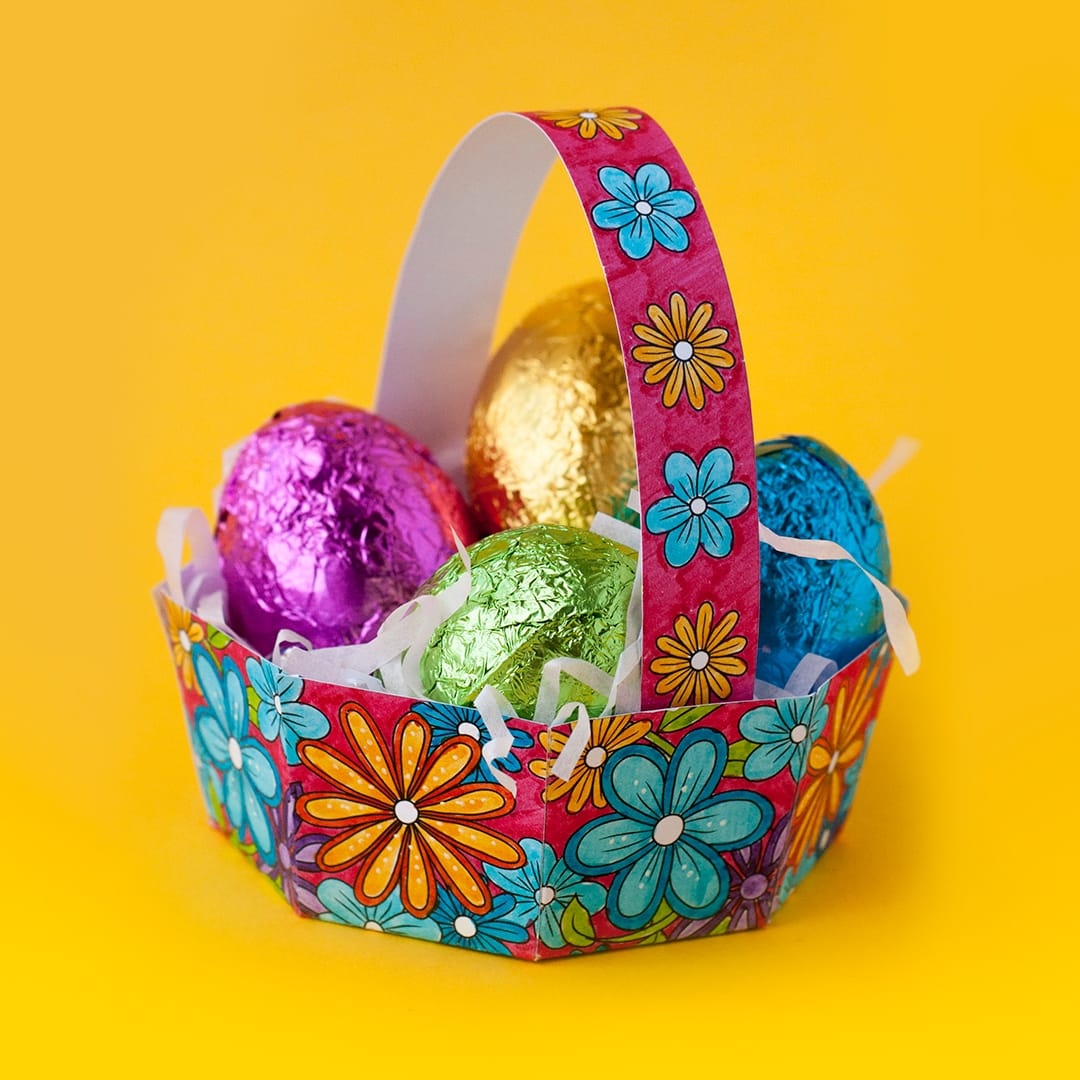 Free Diy Easter Egg Basket Template - Sarah Renae Clark - Coloring - Free Printable Easter Egg Basket Templates