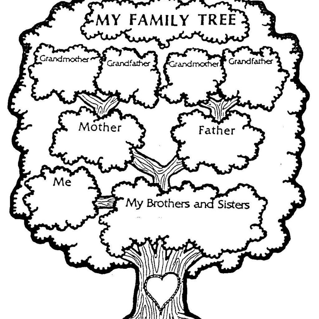 Free Download - Family Tree Coloring Page | Ancestry | Family Tree - My Family Tree Free Printable Worksheets