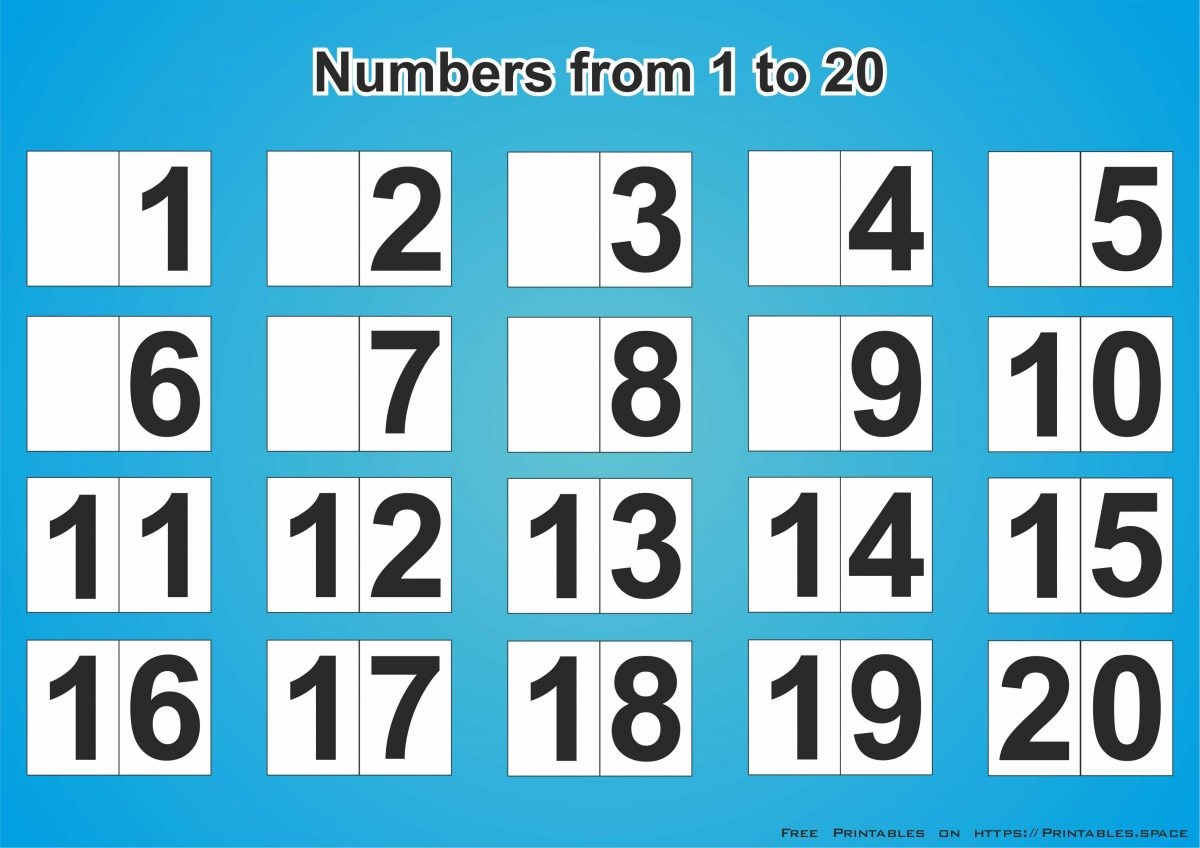 Free Download Printable Numbers 1-20 - Free Printables - Free Printable Numbers 1 20