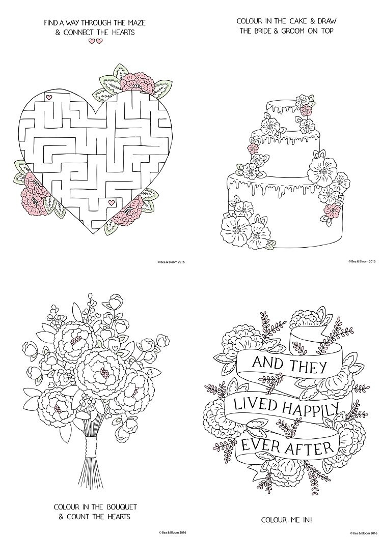 Free Download Printable Wedding Colouring Sheets For Kids | Going To - Free Printable Personalized Children&amp;amp;#039;s Books