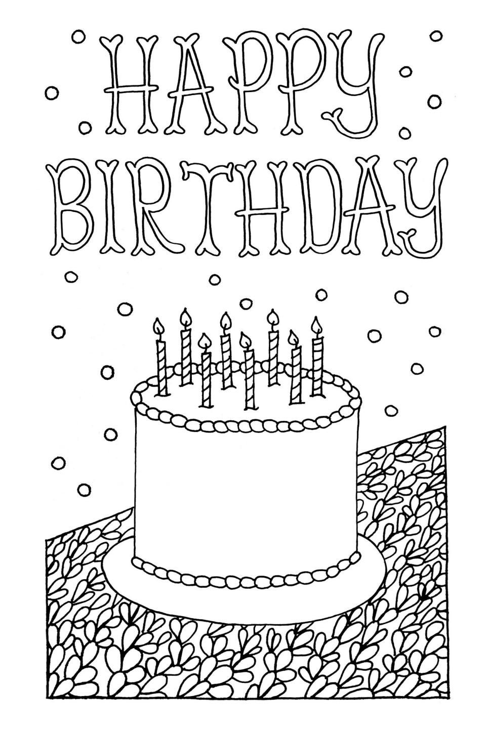 Free Downloadable Adult Coloring Greeting Cards | Diy Gifts | Happy - Free Printable Birthday Cards To Color