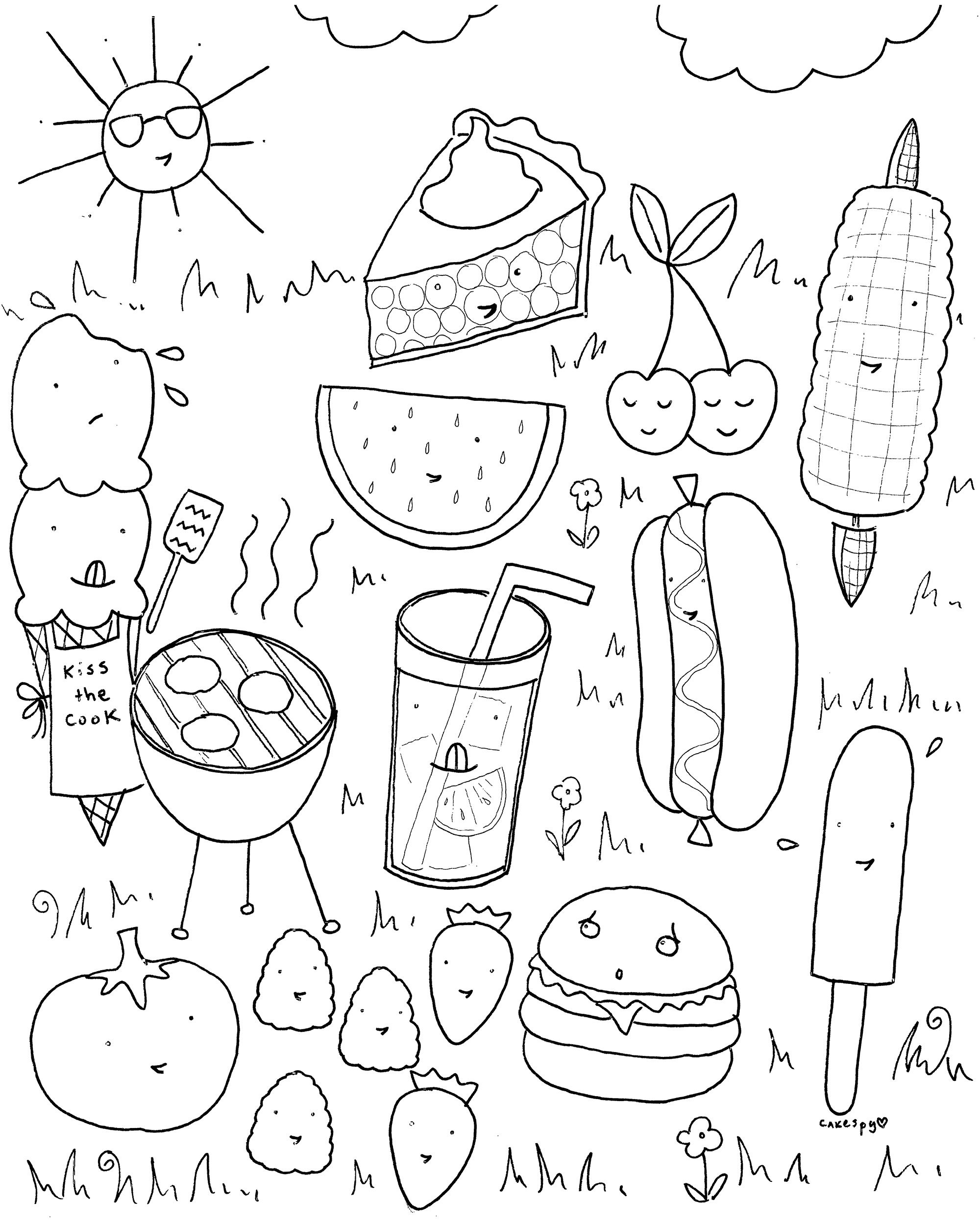 Free Downloadable Summer Fun Coloring Book Pages | Ideen Für Kinder - Free Printable Summer Coloring Pages For Adults