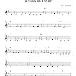 Free Easy Clarinet Sheet Music | Whiskey In The Jar   Free Printable Clarinet Sheet Music