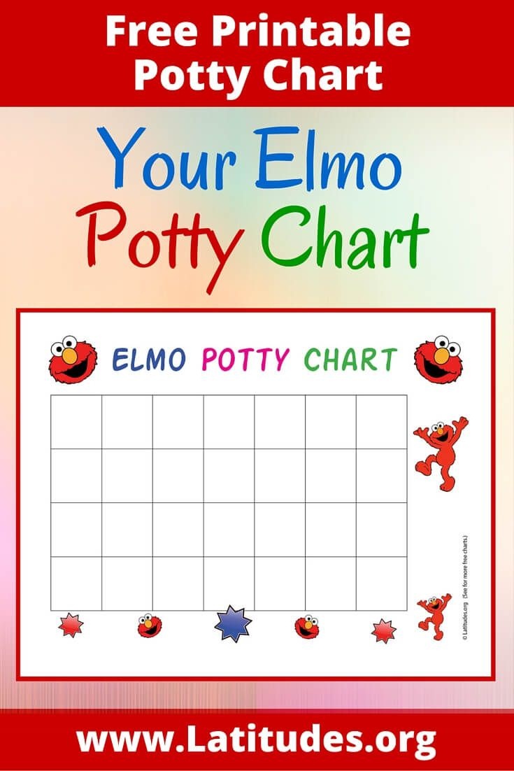 Free Elmo Potty Training Chart | Family | Potty Training Reward - Free Printable Potty Training Charts