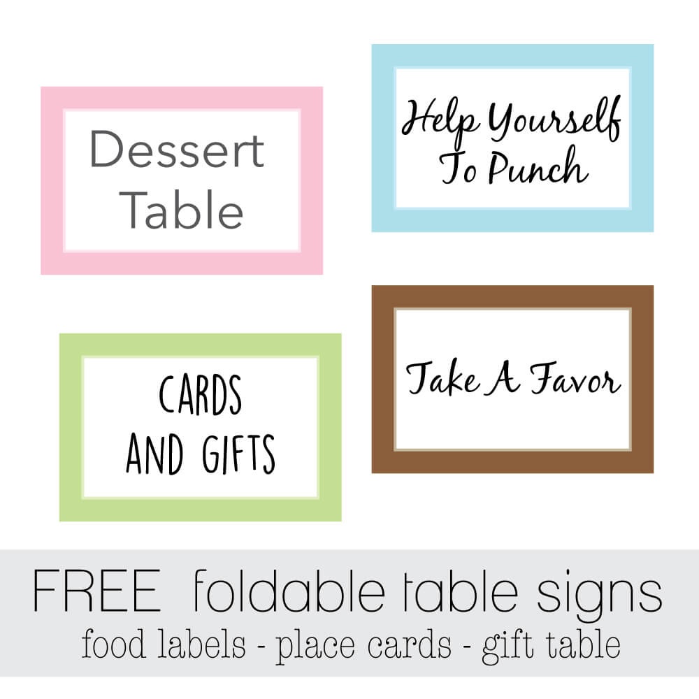 Free Favor Tags For Parties | Cutestbabyshowers - Free Printable Baby Shower Table Signs