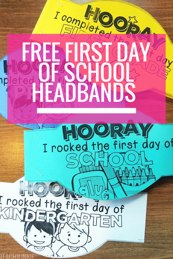 Free First Day Of School Headband Crowns | Kindergarten | First Day - Free Printable First Day Of School Certificate