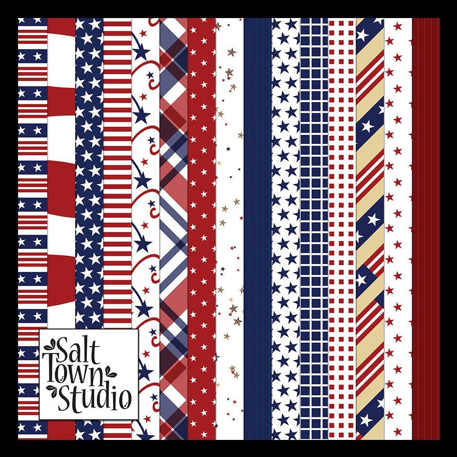 Free Freebie Printable Patriotic July 4Th Background Paper | Invites - Free Printable Patriotic Scrapbook Paper