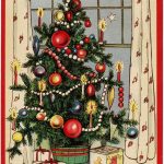 Free Freebie Printable Vintage Christmas Postcard, Christmas Tree   Free Printable Vintage Christmas Images