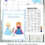 Free Frozen Printable And Activities   Free Printable Learning Pages