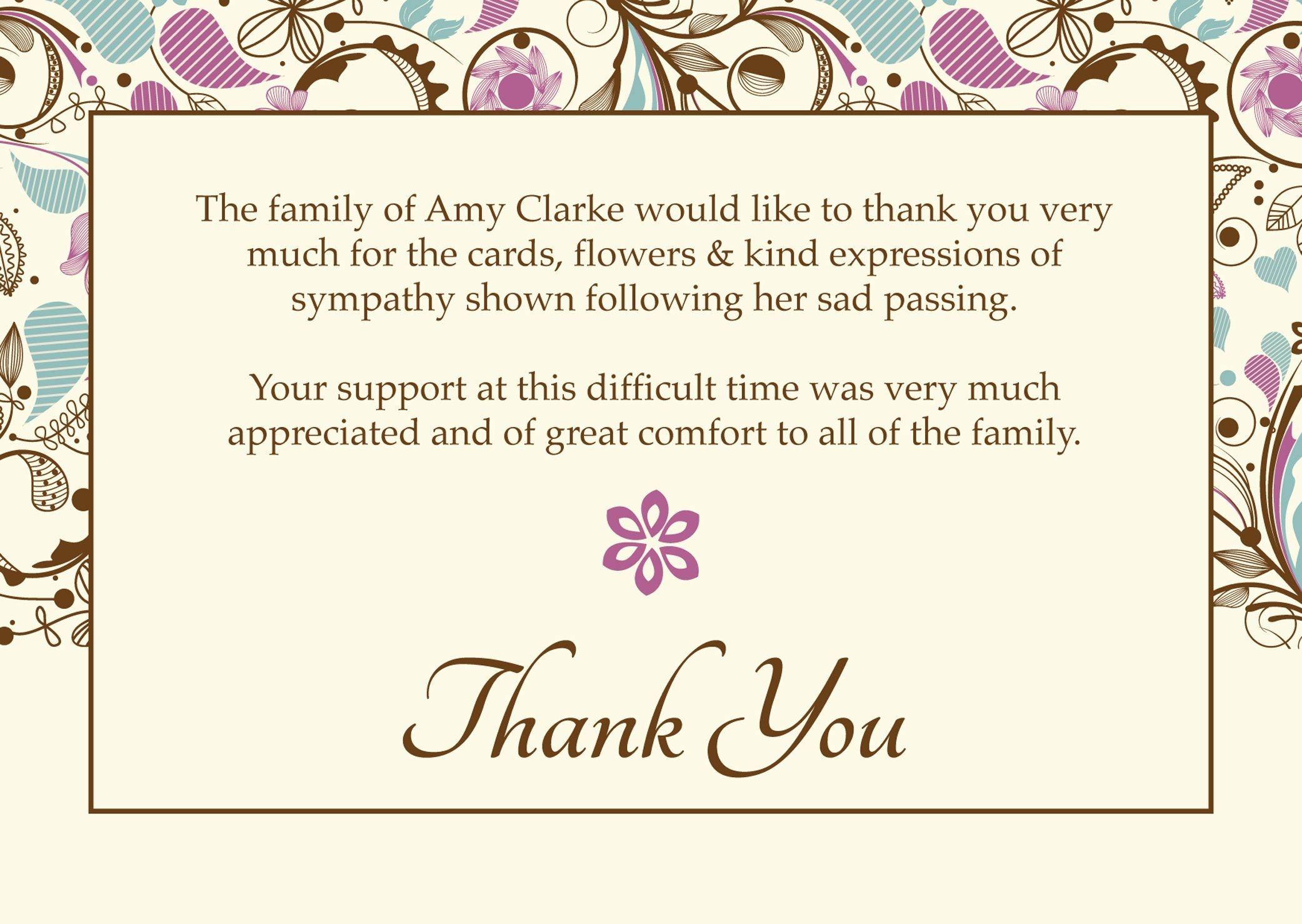 Free Funeral Thank You Cards Templates Ideas | &amp;quot;worth Knowing - Thank You Sympathy Cards Free Printable
