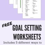 Free Goal Setting Worksheets For A Successful Year Any Time | Home   Free Printable Home Organization Worksheets