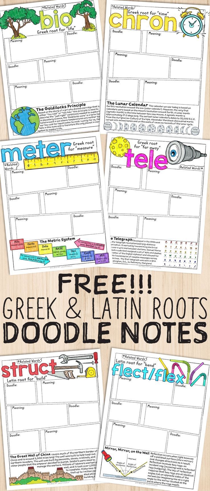 Free Printable Greek And Latin Roots Vert