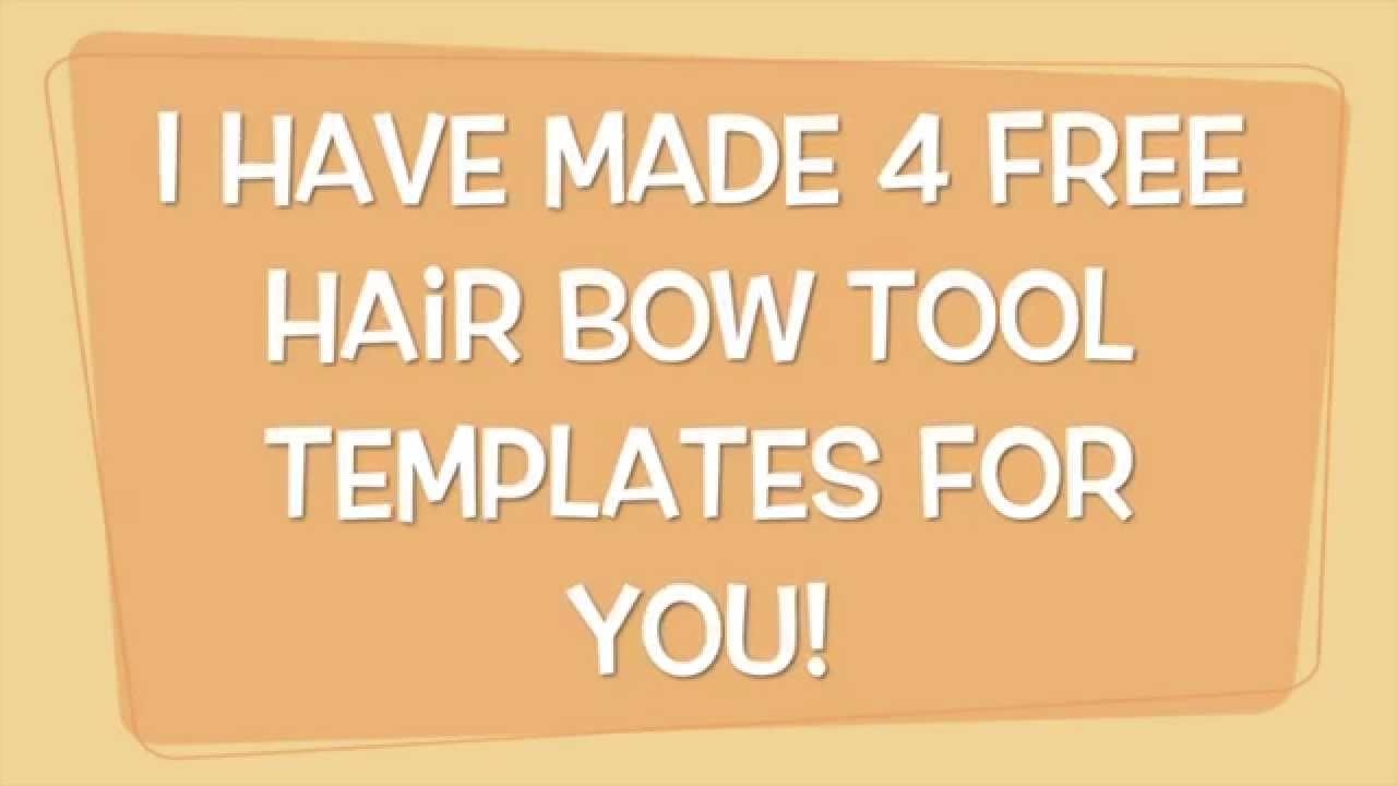 Free Hair Bow Tool Templates - Youtube - Cheer Bow Template Printable Free