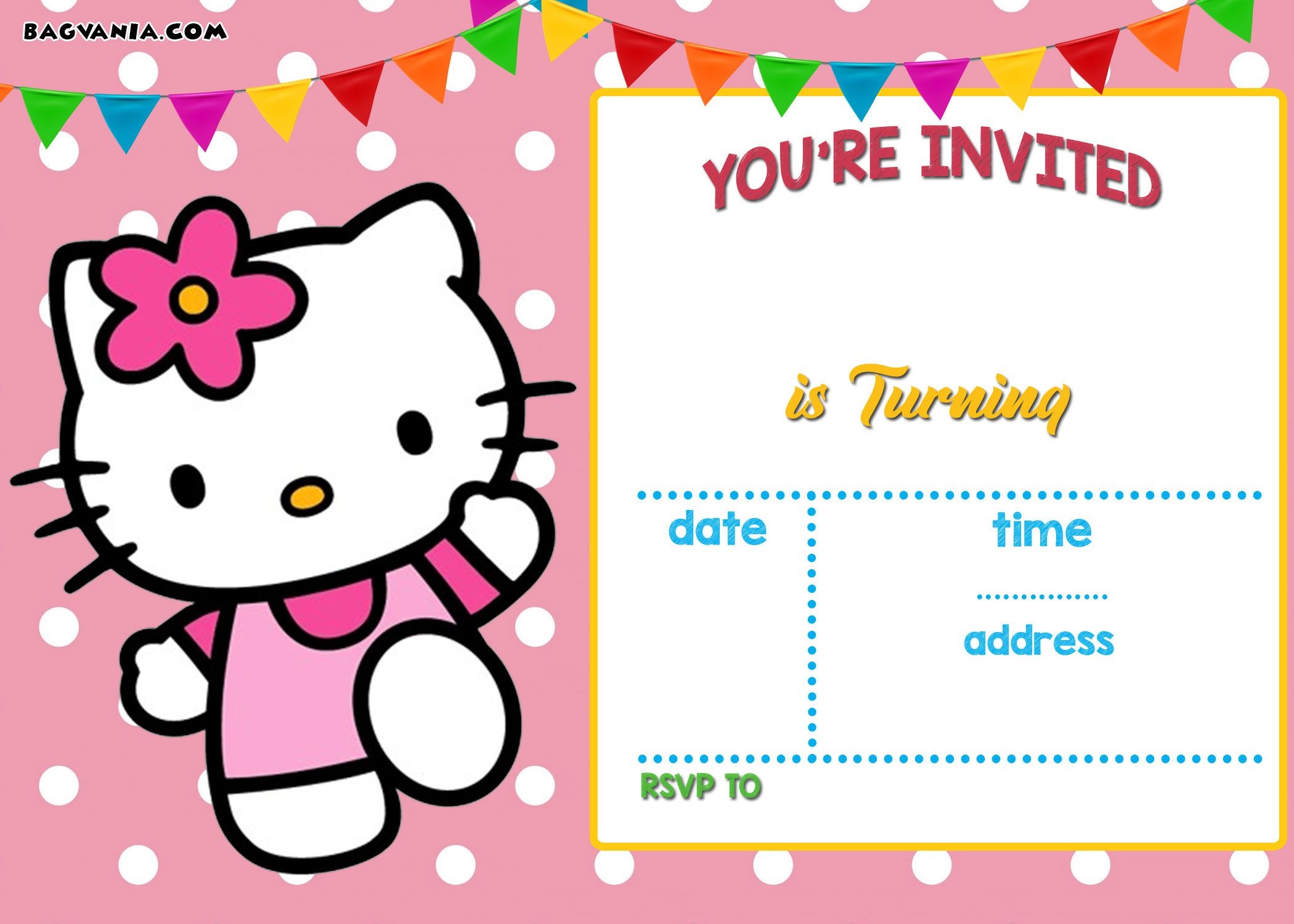Free Hello Kitty Invitation Templates | Free Printable Birthday - Free Printable Kitten Birthday Invitations