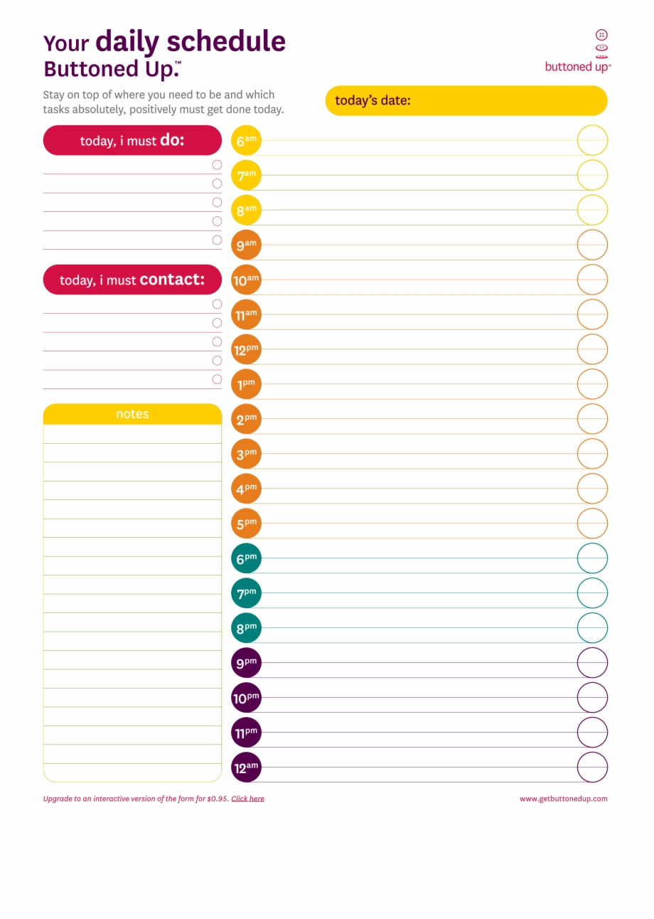 Free Hourly Schedule Calendar Templates At Allbusinesstemplates - Free Printable Daily Schedule